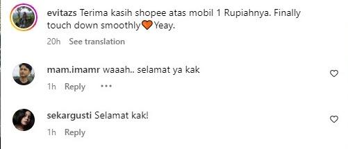Evitazs komen netizen Tangkapan layar. (Foto: Instagram @evitazs)