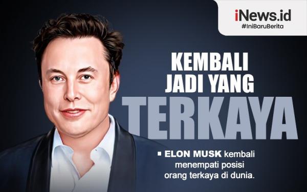 Infografis Elon Musk Kembali Jadi Yang Terkaya Di Dunia