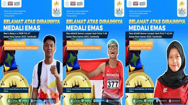 Mahasiswa Uns Sumbang Medali Emas Ajang Asean Para Games Di Kamboja