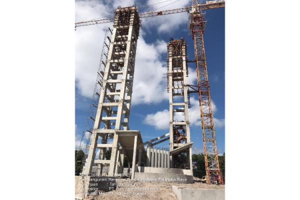 Pembangunan landmark ikonik Kalteng. (Foto: dok Pemprov Kalteng)