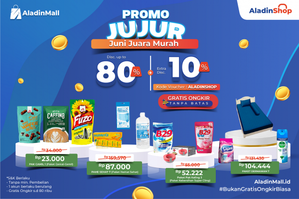 Belanja Hemat Dengan Promo Jujur Di AladinMall Yuk, Ada Diskon Sampai ...