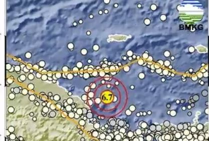 Gempa Terkini M 6,7 Guncang Keerom Papua