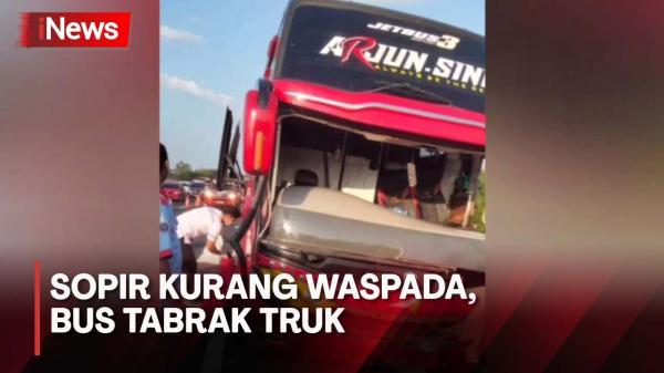 Sopir Diduga Kurang Waspada, Bus Tabrak Truk dan Tewaskan Kernet