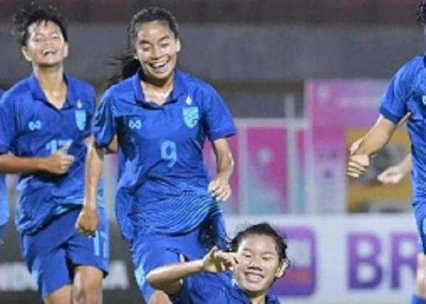 Myanmar Vs Thailand Timnas Myanmar dikalahkan Thailand 0-1 pada semifinal Piala AFF U-19 Wanita 2023 (Foto: Instagram/changsuek)