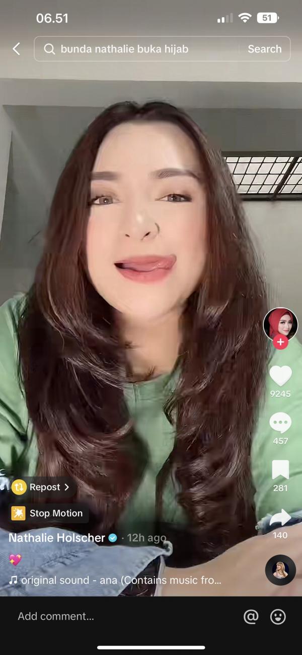 IMG 8140 Penampilan perdana Nathalie Holscher tanpa hijab. (Foto: Instagram)