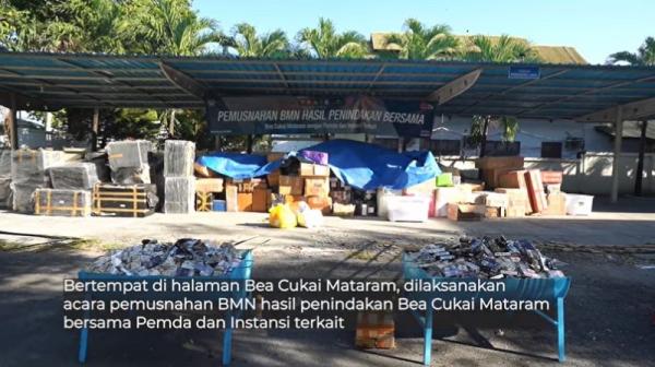 Bea Cukai Mataram Musnahkan Barang Ilegal Senilai Rp6 Miliar, Ada Rokok ...