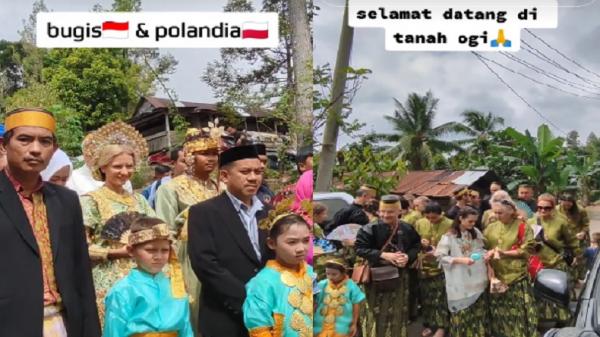 Pernikahan Viral Pria Sinjai dan Gadis Polandia (Foto: TikTok/andyypradana)