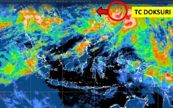 Siklon Tropis Doksuri Muncul di Samudra Pasifik, Ini Dampaknya untuk Wilayah Indonesia