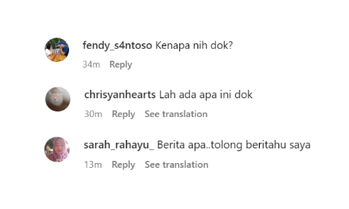 Komentar warganet. (Foto: dok tangkapan layar Instagram)