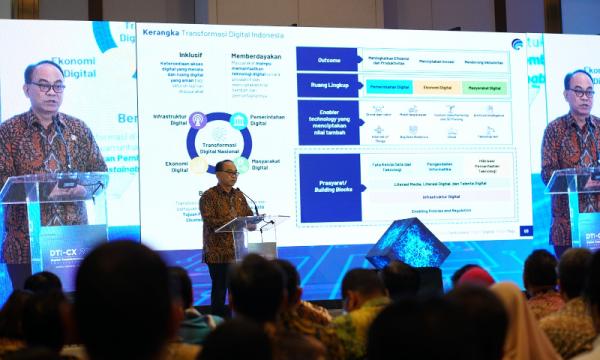 Menteri Komunikasi dan Informatika Budi Arie Setiadi dalam Digital Transformation Indonesia Conference and Expo. (Foto: dok DTICX)