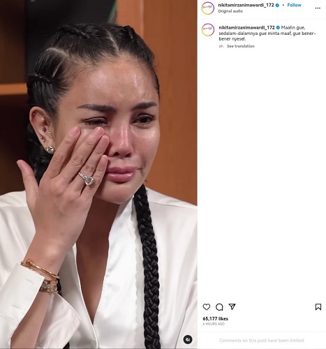 Unggahan viral Nikita Mirzani di akun Instagram. (Foto: dok Instagram @nikitamirzanimawardi_172)