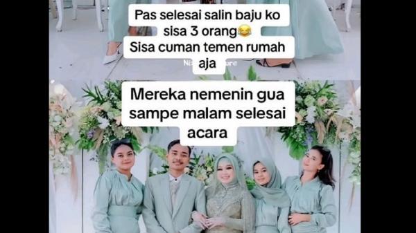 Viral Curhat Pengantin Wanita Kecewa Ditinggal Bridesmaid, Padahal Acara Belum Selesai (Foto: Tangkapan Layar)