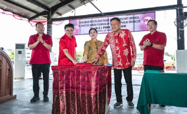 Resmikan Pasar Jengki Bersihati di Manado, Puan: Pasar Wujud Nyata Ekonomi Rakyat