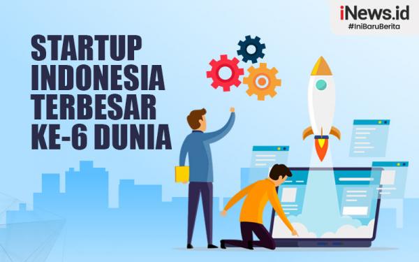 Infografis Startup Indonesia Terbesar Ke-6 Dunia
