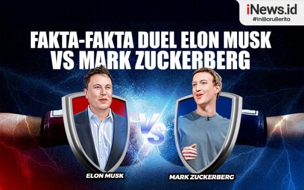 Infografis Fakta-Fakta Duel Elon Musk Vs Mark Zuckerberg