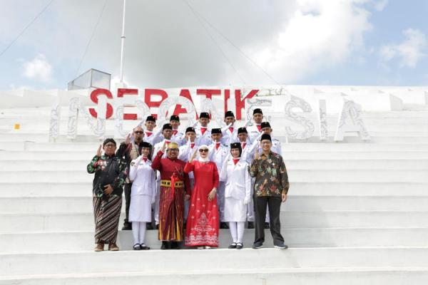 Upacara Peringatan HUT ke-78 Kemerdekaan RI di Pos Lintas Batas Negara (PLBN) Sei Nyamuk. (Foto: dok BPIP)