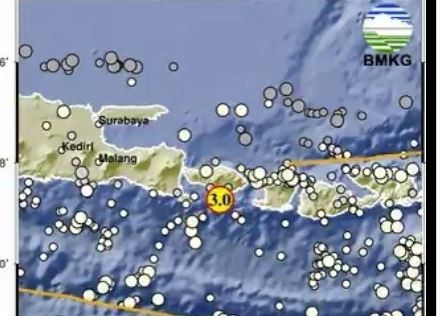 Gempa Bumi SR 2.6 Guncang Bali Sea, Kedalaman 10 Km
