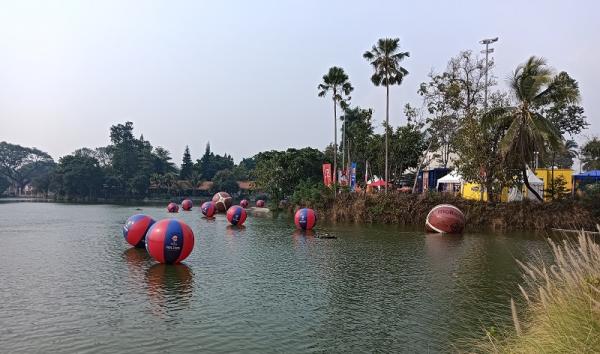 Pemandangan di sekitar Fan Zone FIBA World Cup 2023. (Foto: MPI/Muhammad Gazza)