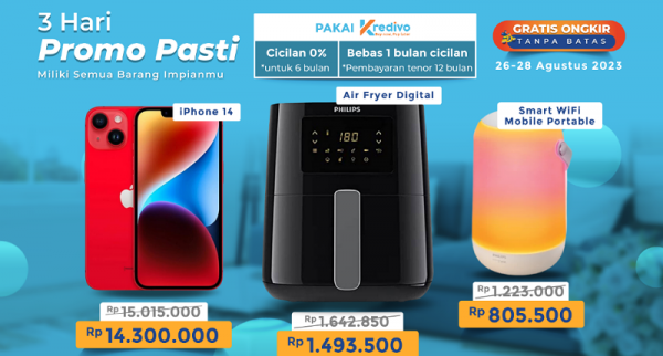 Nikmati Weekend Promo Kredivo di AladinMall Dapat Cicilan 0% dan Bebas Cicilan 1 Bulan Nikmati Weekend Promo Kredivo di AladinMall Dapat Cicilan 0% dan Bebas Cicilan 1 Bulan