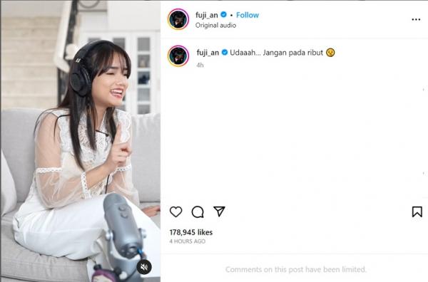 Tangkapan layar Instagram. (Foto: dok Instagram fuji_an)