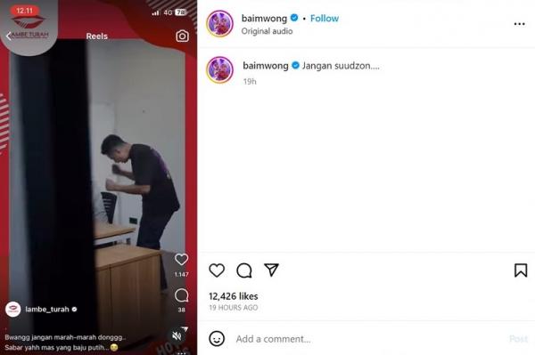Lambe Turah Baim Wong - Shopee Unggahan video Baim Wong di akun instagram @lambe_turah (Foto: dok Instagram @lambe_turah)