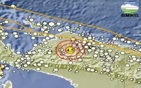 Gempa Terkini M 4 5 Guncang Mamberamo Raya Papua Berpusat Di Darat