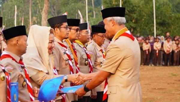 Kota Semarang mendapat penghargaan Dharma Bakti di Hari Pramuka ke-62. (Foto: dok Pemkot Semarang)