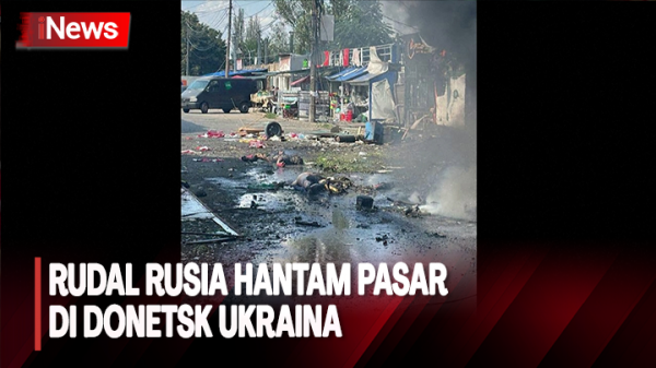 Video Detik-Detik Rudal Rusia Hantam Pasar di Ukraina, 16 Orang Tewas 