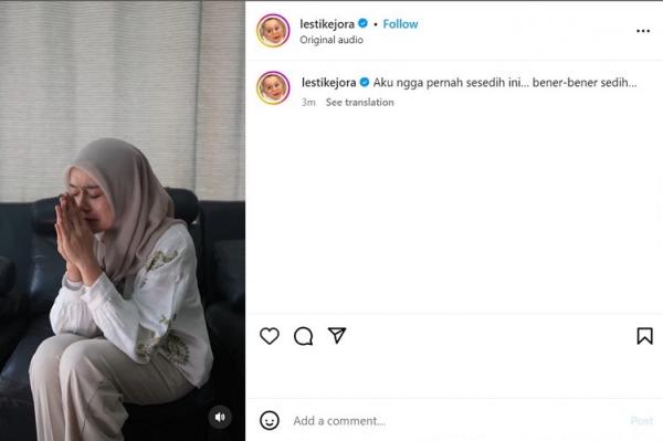 Tangkapan layar Instagram Lesti Kejora.