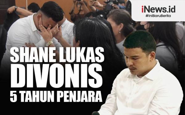 Infografis Shane Lukas Divonis 5 Tahun Penjara