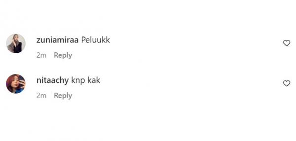 Tangkapan layar komentar di Instagram Lesti Kejora.