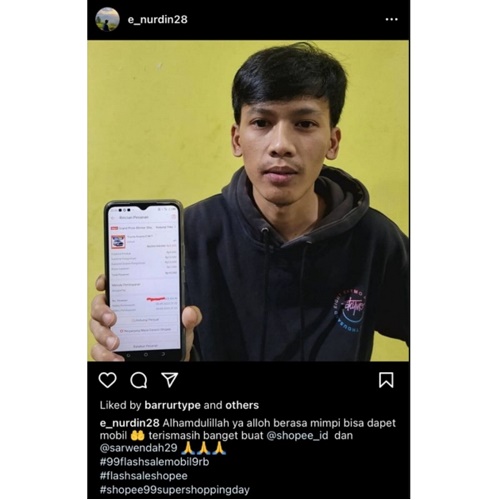 Tangkapan layar Instagram @e_nurdin28.