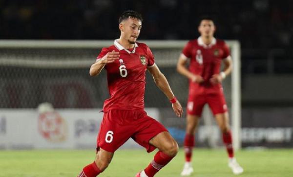 Indonesia unggul 1-0 atas Turkmenistan pada babak pertama laga Grup K Kualifikasi Piala Asia U-23 2024 di Stadion Manahan, Solo, Selasa (12/9/2023) malam. (Foto: PSSI)