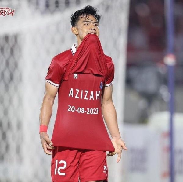 Selebrasi bucin Pratama Arhan di Piala Asia U-23. 