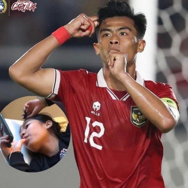 Selebrasi bucin Pratama Arhan di Piala Asia U-23. 