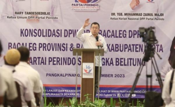 Konsolidasi Partai Perindo di Bangka Belitung, Hary Tanoesoedibjo Tegaskan Strategi Pemenangan