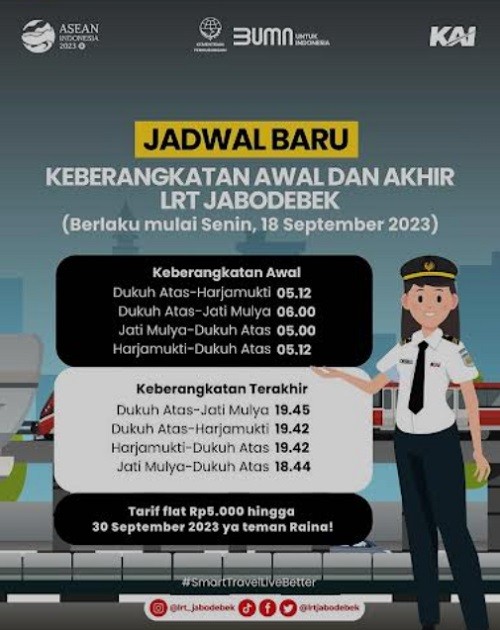 Jadwal Baru LRT Jabodebek