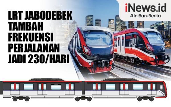 Infografis LRT Jabodebek Tambah Frekuensi Perjalanan Jadi 230 Per Hari