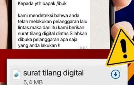 Waspada Penipuan, Jangan Terima Surat Tilang Melalui Pesan Singkat Aplikasi