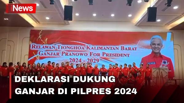  Relawan Tionghoa Kalbar Deklarasikan Dukungan ke Ganjar Pranowo di Pilpres 2024