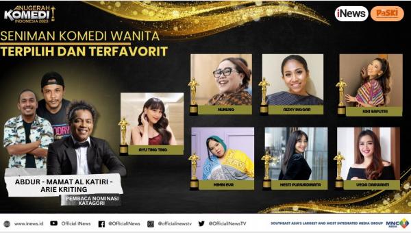 Nama Hesti Purwadireja masuk dalam nominasi Anugerah Komedi Indonesia 2023. 