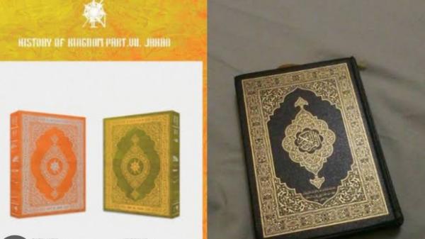 Cover album grup K-Pop Kingdom dikecam karena mirip Alquran. (Foto: instagram)