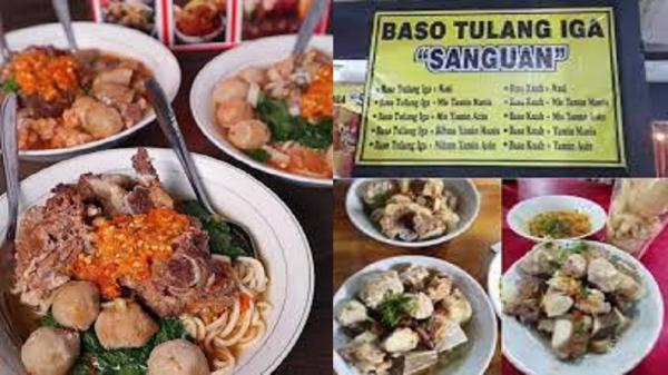 Baso Tulang Iga Sanguan, Jalan Pungkur, Bandung. (FOTO: istimewa)