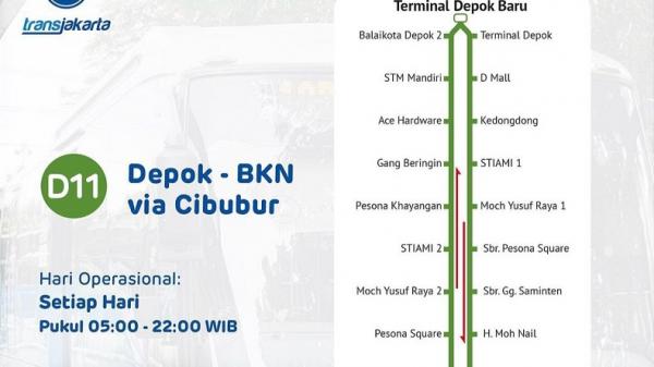 Mudahkan Akses Ke LRT, Rute D11 Transjakarta Depok-BKN Via Cibubur ...