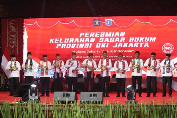 Peresmian Kelurahan Sadar Hukum DKI Jakarta Tahun 2023, Jumat (6/10/2023). (Foto: dok Kemenkumham)