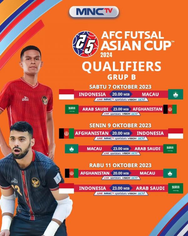 Malam Ini Timnas Futsal Indonesia Vs Afghanistan di AFC Futsal Asian Cup 2024, Saksikan di MNCTV