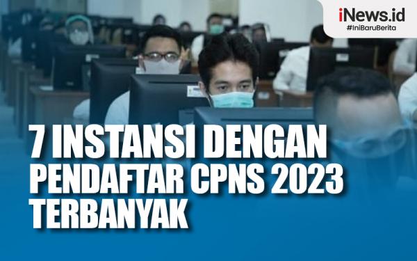 Infografis 7 Instansi Dengan Pendaftar CPNS 2023 Terbanyak