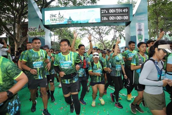 Peserta Zinc Trail Run sangat antusias mengikuti event ini. (Foto: dok Zinc)