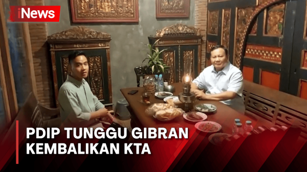 Pdip Tunggu Gibran Kembalikan Kta Usai Ditunjuk Jadi Cawapres Prabowo