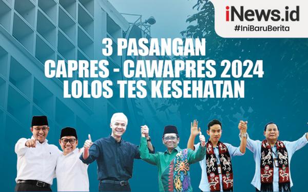 Infografis 3 Pasangan Capres - Cawapres 2024 Lolos Tes Kesehatan